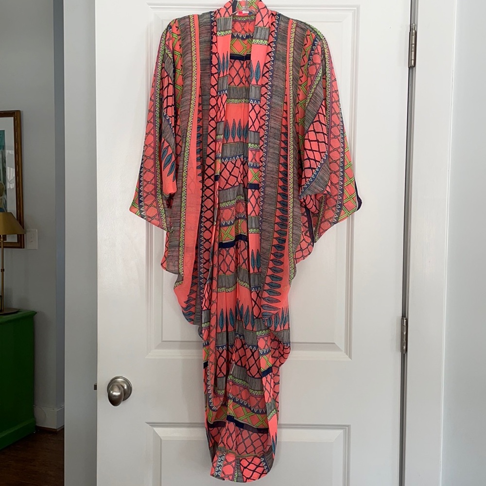 Mara Hoffman Sheer Dolman Kimono Cover-up